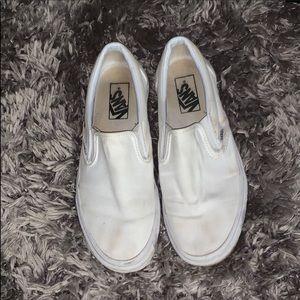 White slip on vans